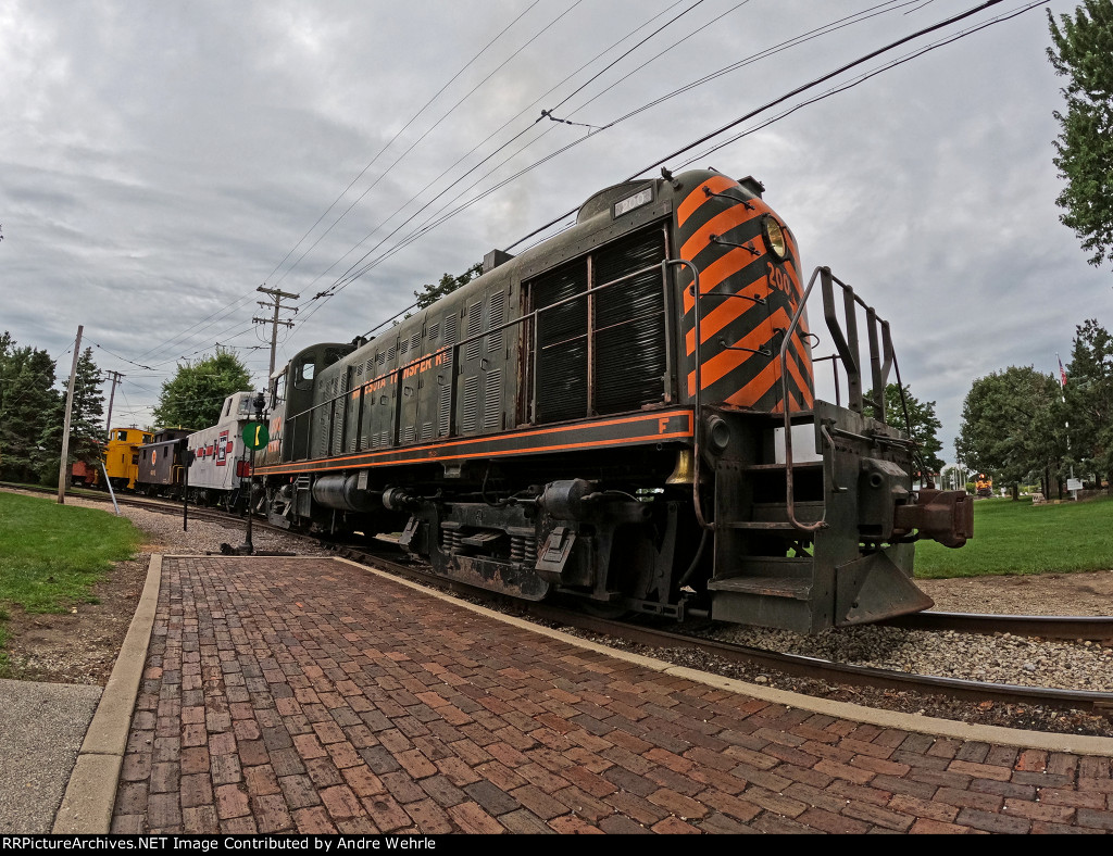 GoPro low angle of the Minnesota Transfer RS3 ready to take a run of the "Caboose Train"